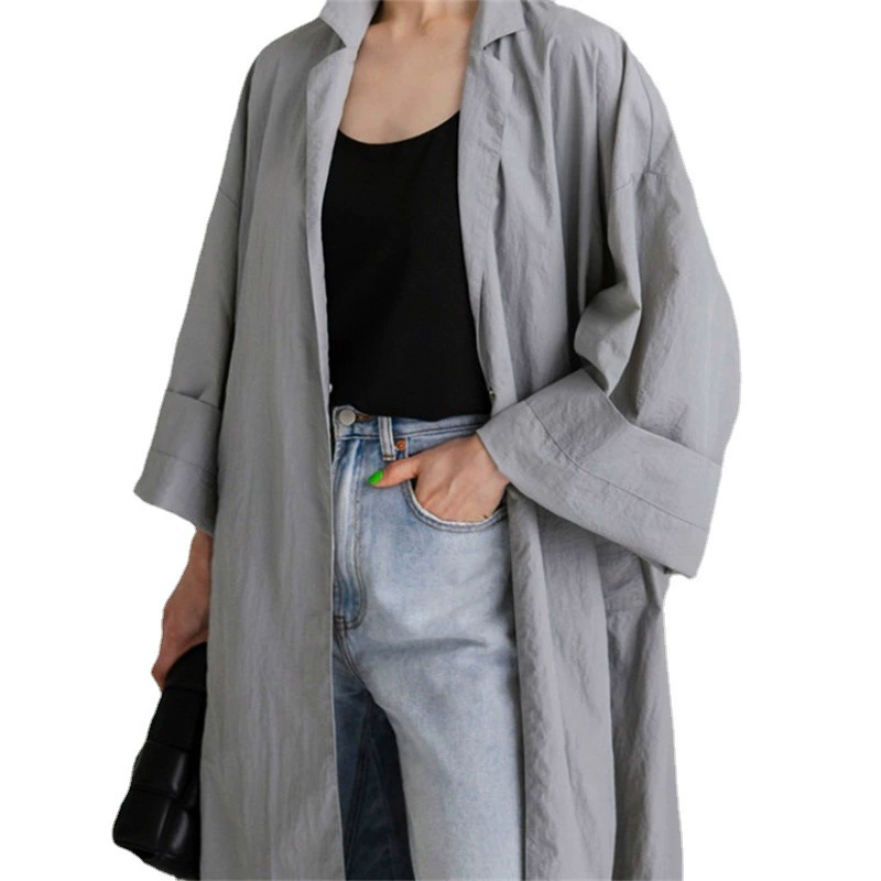 "Autumn long-sleeve, cardigan, jacket for leisure, oversize, cotton and linen"