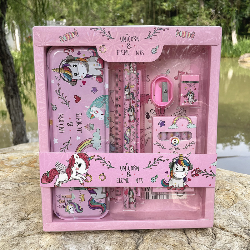 250g Weight 1 Set Cartoon Class Learning Plastic Cute Stationary Sets