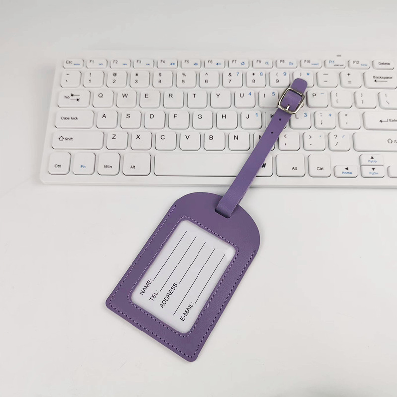 En stock al por mayor multi-Cubierta de la tarjeta de embarque de cuero de imitación de PU de color puede ser logotipo personalizado con correa de cordón Etiqueta de equipaje de papel de tarjeta