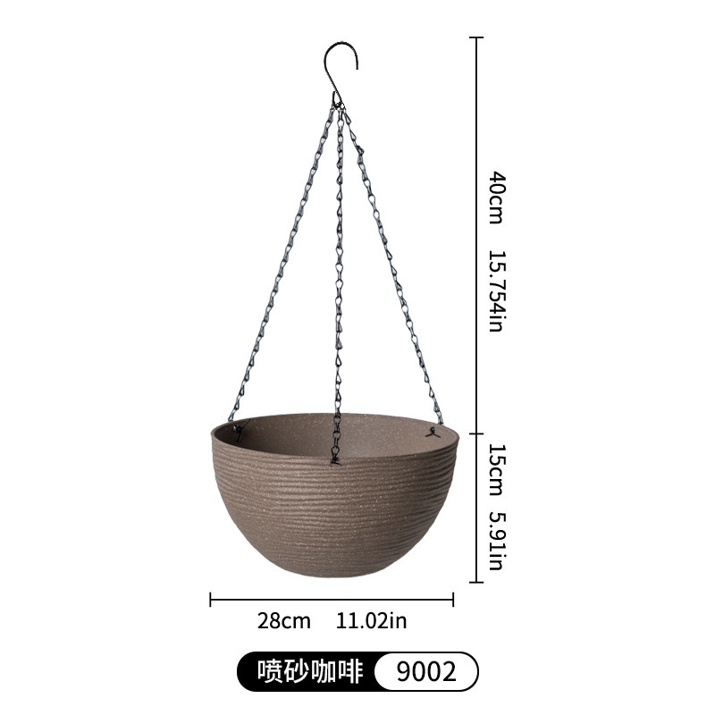 吊り下げ蘭植木鉢、吊り下げ高品質樹脂ハンギングバスケット、怠け者吸水壁掛けポトスアイビー吊り下げボール、厚みのある|undefined