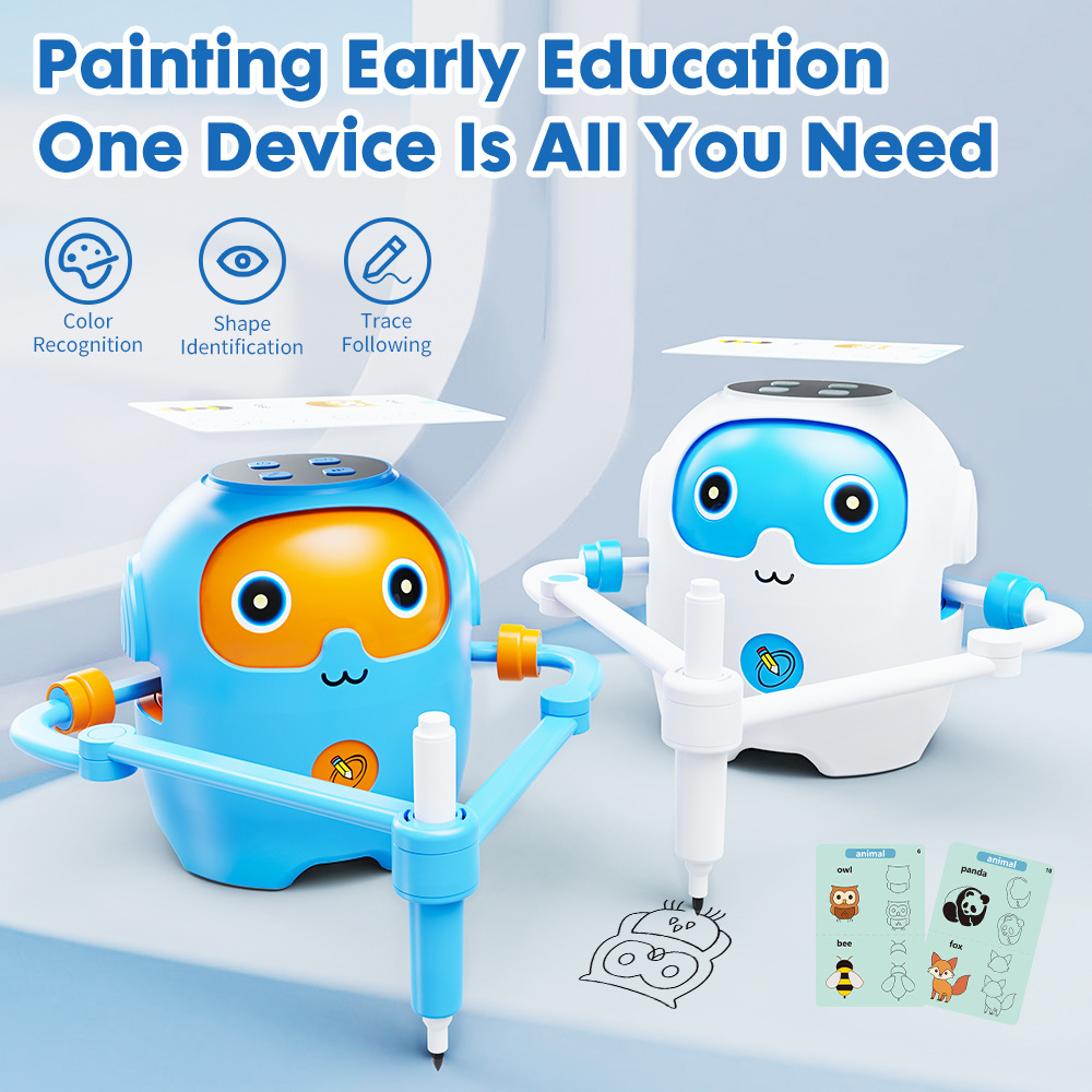 Juguetes infantiles de 3 - 6 años Amazon rompecabezas iluminación robot de pintura material ecológico inteligente máquina de educación temprana