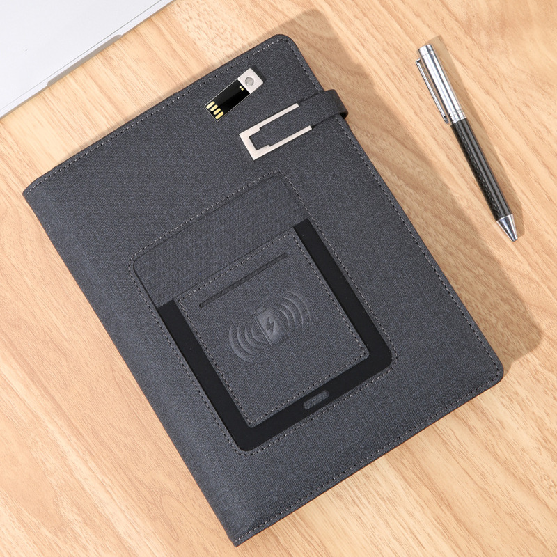 多機能ワイヤレス充電モバイル電源充電uディスクノートパソコンビジネスオフィス充電宝メモ帳プレゼント|undefined