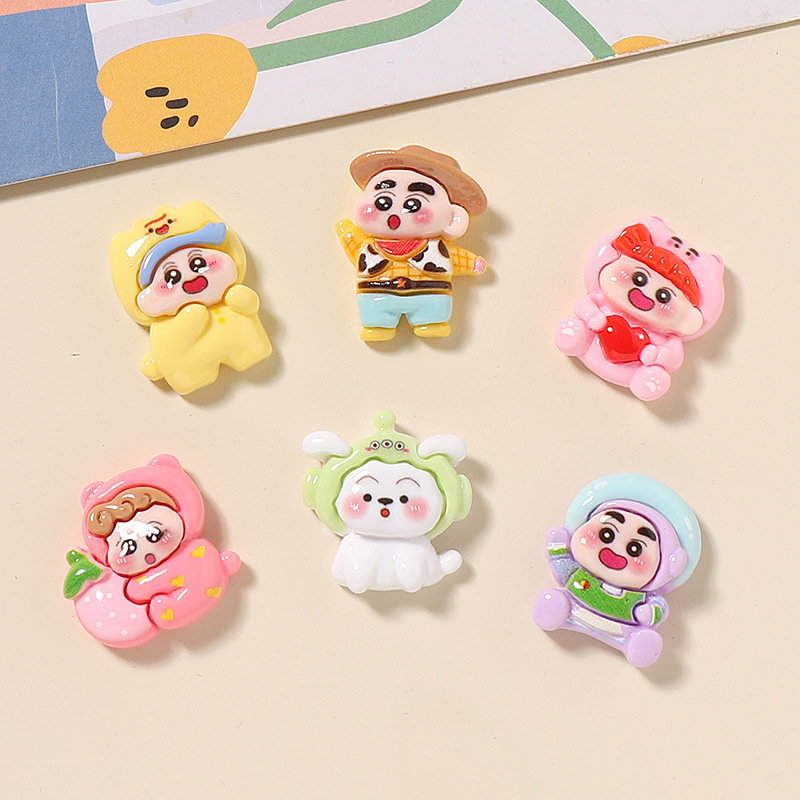 만화 DIY 수지 액세서리 액세서리 총 작은 새 크림 접착제 손으로 만든 헤어 클립 휴대 전화 케이스 신발 버클 액세서리 배치