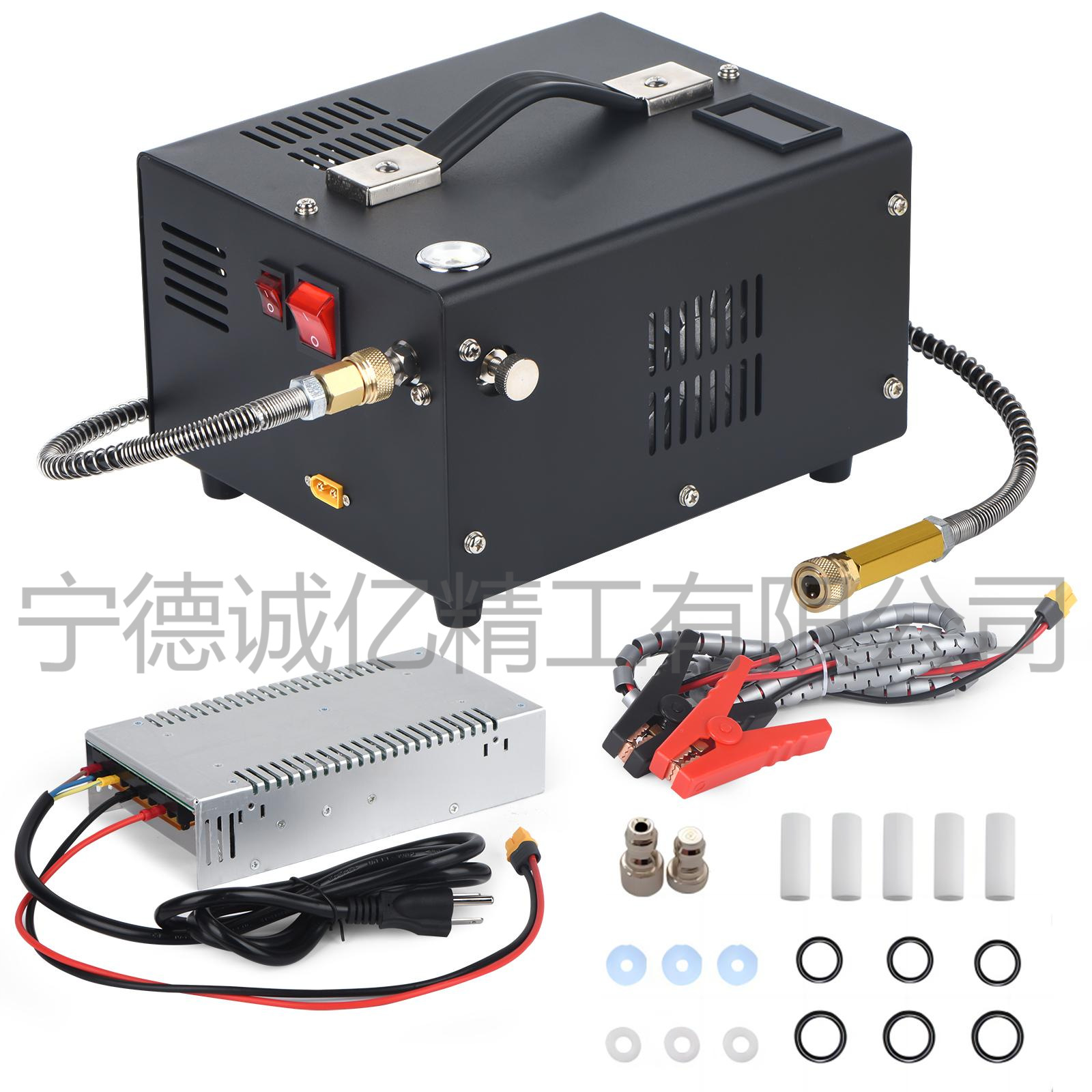 블랙 항공 플러그 110V -12v 미국 표준 + 변압기