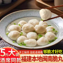闽南脆丸实心小鱼丸5斤麻辣烫串香火锅食材关东煮小丸子龙旺鱼丸