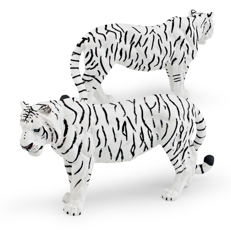Simulación transfronteriza bosque animal Tigre modelo Cognición de los niños Bangladesh Tigre Blanco tigre blanco escritorio adornos estáticos