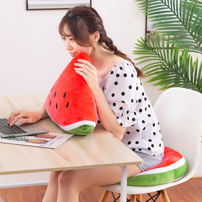 New simulation fruit pillow, watermelon cushion, plush toy, office chair sofa cushion, stuffed doll