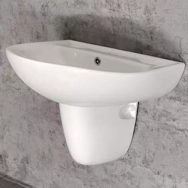 挂式洗手盆 分体式挂墙洗手盆 半柱盆 方形盆洗脸盆