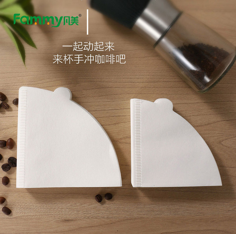V-shaped hand-punched coffee filter paper V60 filter cup bag filter paper cone-shaped hand-punched coffee filter paper raw wood pulp Japan