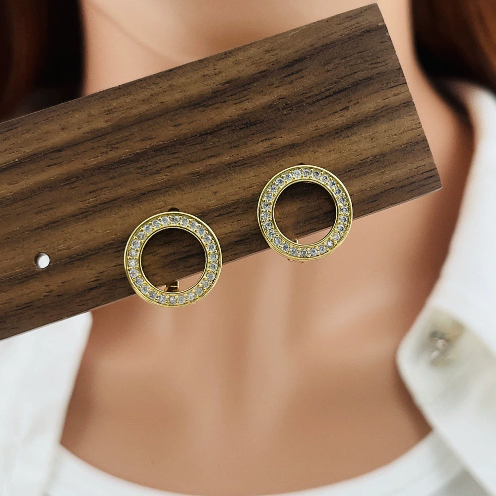 Design fashionable zirconium, earrings, wholesale, trend of season, European style, internet celebrity