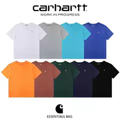 Cross-border Carhartt Classic Gold Label Embroidered Short-Sleeve T-Shirt for Men and Women, Loose Fit, Couple Basic Tee