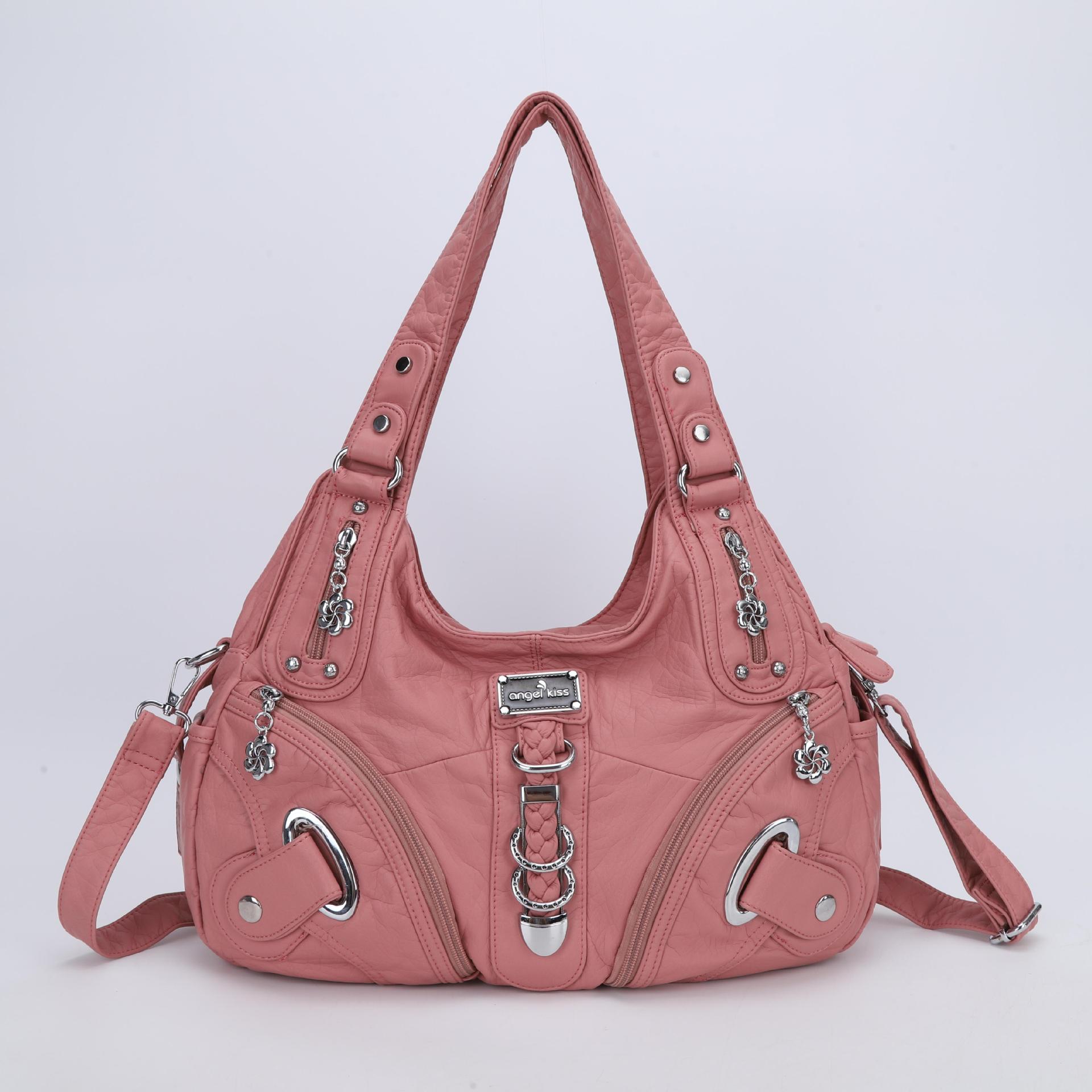 Bolso de hombro de mujer, gran capacidad, estilo europeo y americano, mensajero portátil, al por mayor