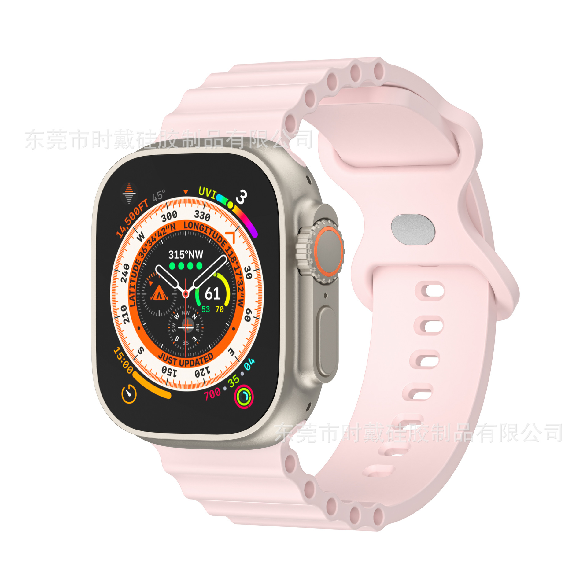 Nueva correa de reloj Apple adecuado para applewatch8 generación Ultra/4567 Marina hebilla correa de reloj de silicona