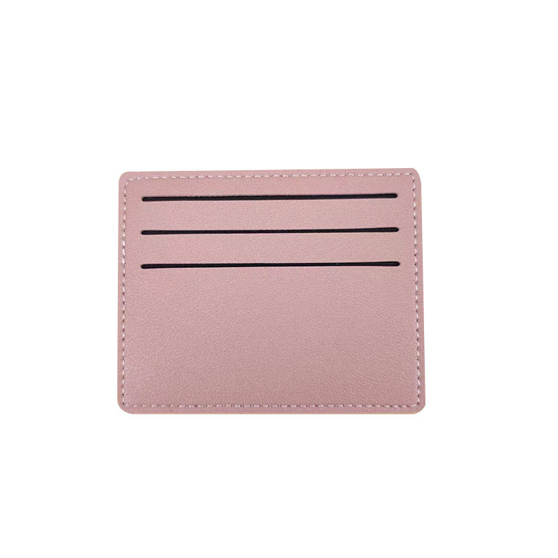Fábrica de stock de tarjeta de gran capacidad de color sólido tarjeta pequeña bolsa de tarjeta multi tarjeta universal pequeña tarjeta de cuero pu bolsa de tarjeta al por mayor