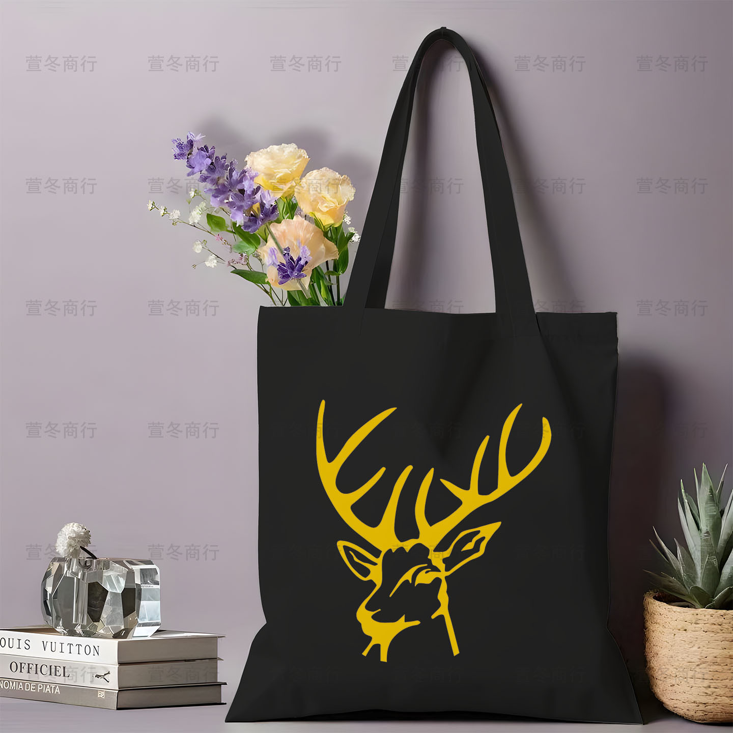 Bolsa de lona de Santa Claus de dibujos animados estudiantes bolsas de lona de mano de Navidad bolsas de hombro de gran capacidad ventas calientes transfronterizas