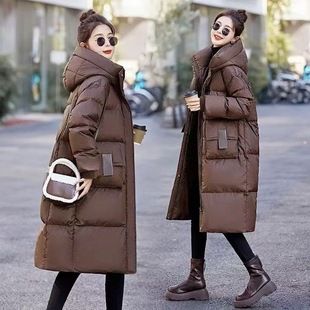 Factory Outlet Cotton-padded jacket Women's Long 2024 Winter New Loose Bread Coat Thickened Cotton-padded Hooded Cotton-padded Jacket