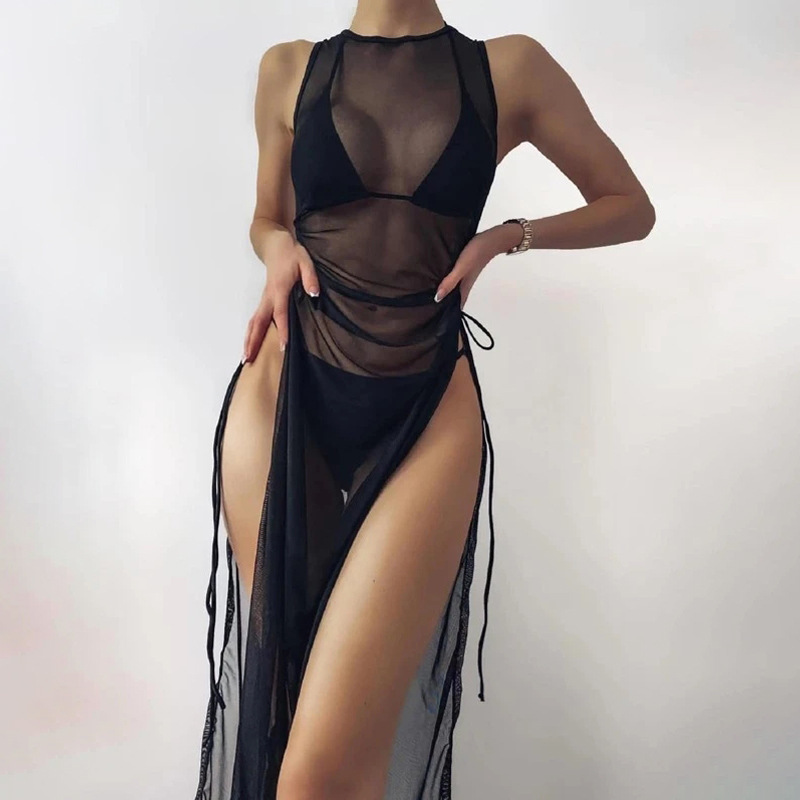 Amazon's New European and American Solid Color Bikini Cover-Up Beach Skirt Three-Piece Swimsuit Women's High-End Hot Spring Swimsuit Amazon's New European and American Solid Color Bikini Cover-Up Beach Skirt Three-Piece Swimsuit Women's High-End Hot Spring Swimsuit