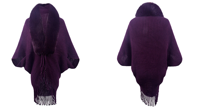 Women's Gender Tassel Design Streetwear Style Women's Streetwear Solid Color Polyester Tassel Shawl