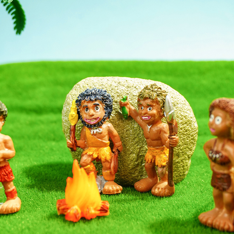 Simulación de jardinería, suculentas, macetas, pequeños adornos de paisajismo, estilo explosivo, tribal primitiva, micropaisaje, salvaje