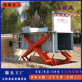 水平式垃圾中转站压缩机 举升式压缩设备型号 处理60吨垃圾压缩机