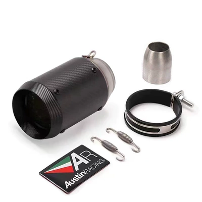 car modified exhaust pipe: Motorcycle exhaust pipe - carbon-fiber-51mm
