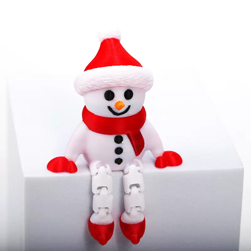 跨境爆款3d打印玩具圣诞雪人挂件圣诞节装饰品儿童小礼物树脂摆件
