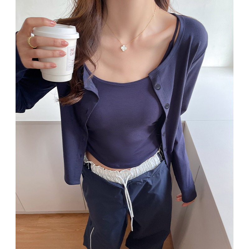 厳選された春夏の女性用モーダル日焼け止めカーディガン、多用途カジュアルハイエンドニッチソリッドカラー薄手ジャケット|undefined