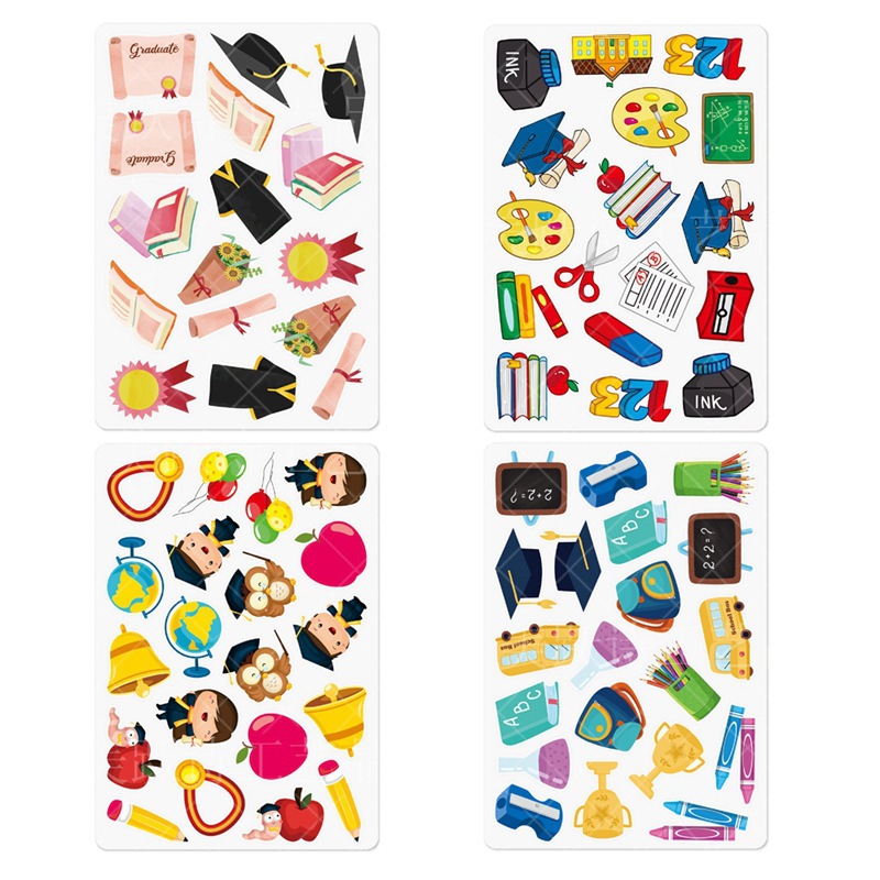 Pegatinas de decoración de fiesta de graduación de Kindergarten transfronterizo temporada de graduación decoración de regalo pegatinas adhesivas pegatinas de sellado