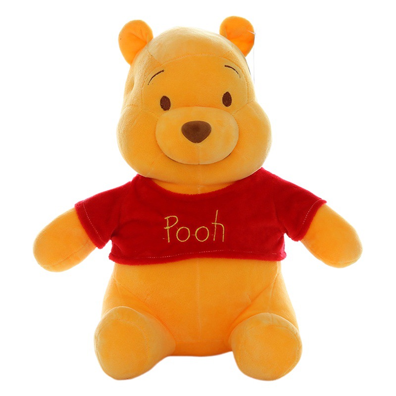 Muñeca Pooh de peluche, juguete sentado, almohada suave