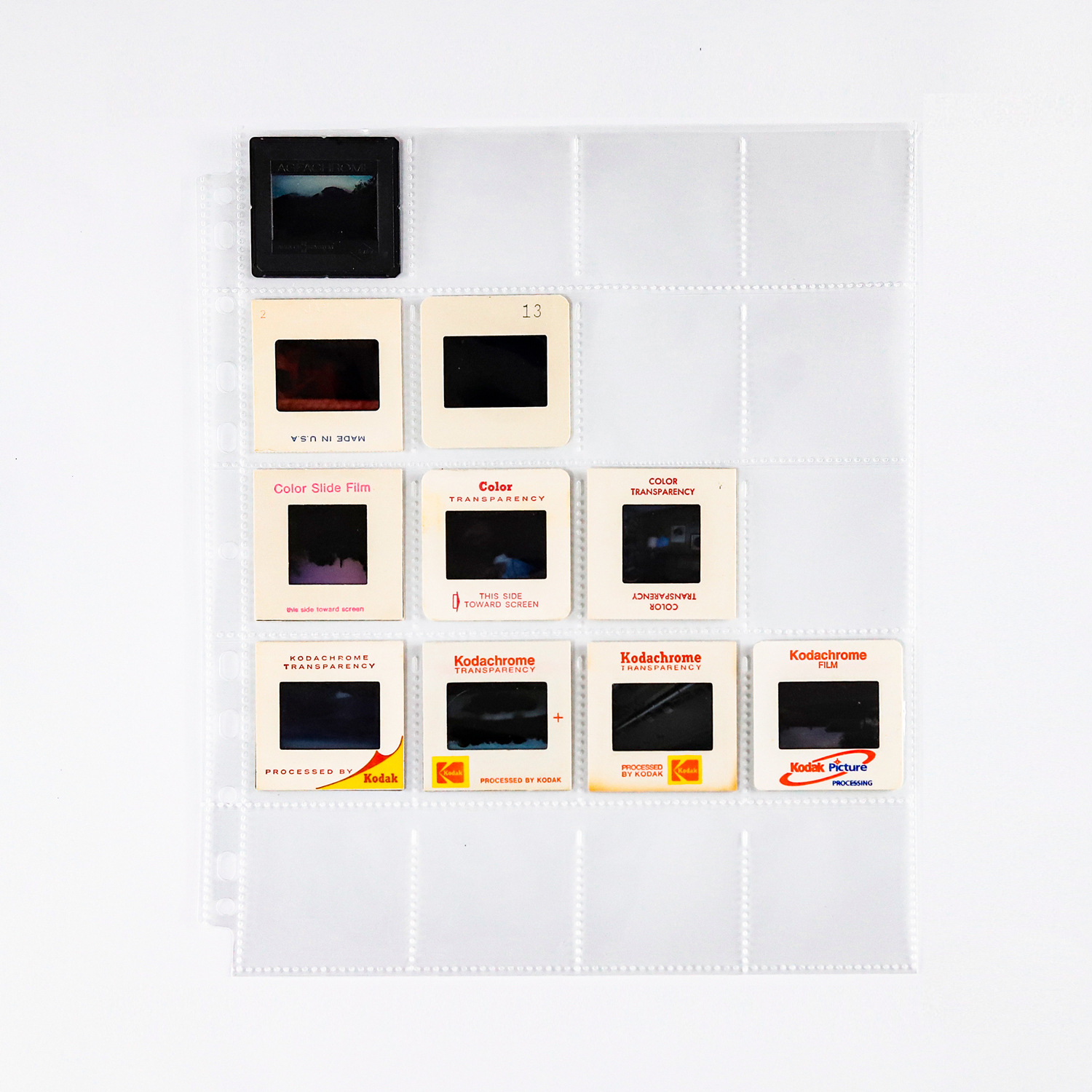 11-pocket transparent acid-free pocket sheet binder coin storage sleeve film storage bag 135120 film