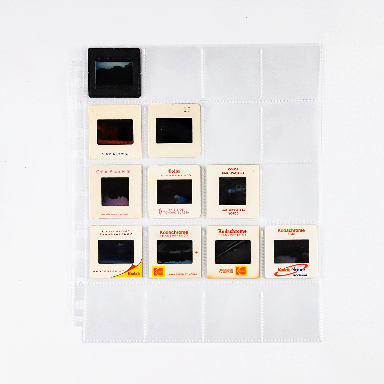 11-pocket transparent acid-free pocket sheet binder coin storage sleeve film storage bag 135120 film