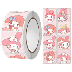 Cute cartoon Q cute Sanrio stickers Melody collection roll stickers mobile phone case decoration round stickers 500 sheets