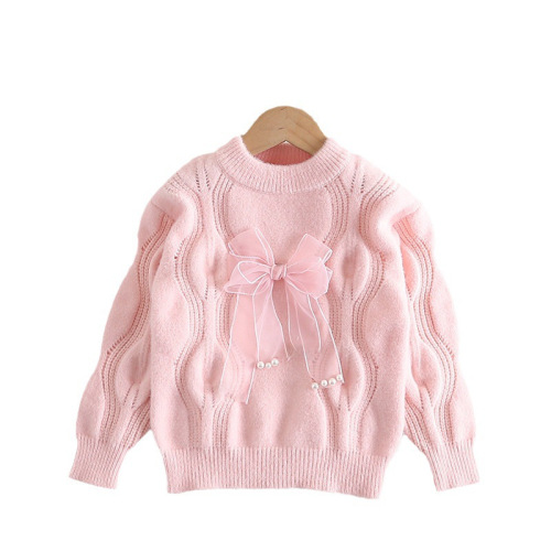 Thickened Fall/Winter New Arrival Children's Cable Knit Hooded Top for Girls, Toddler Sweater for Girls