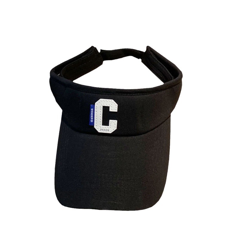 Koreanischer Sommer-Sonnenhut für Damen, offene Baseballkappe, Sportkappe mit Buchstaben-C-Design_voghion.com
