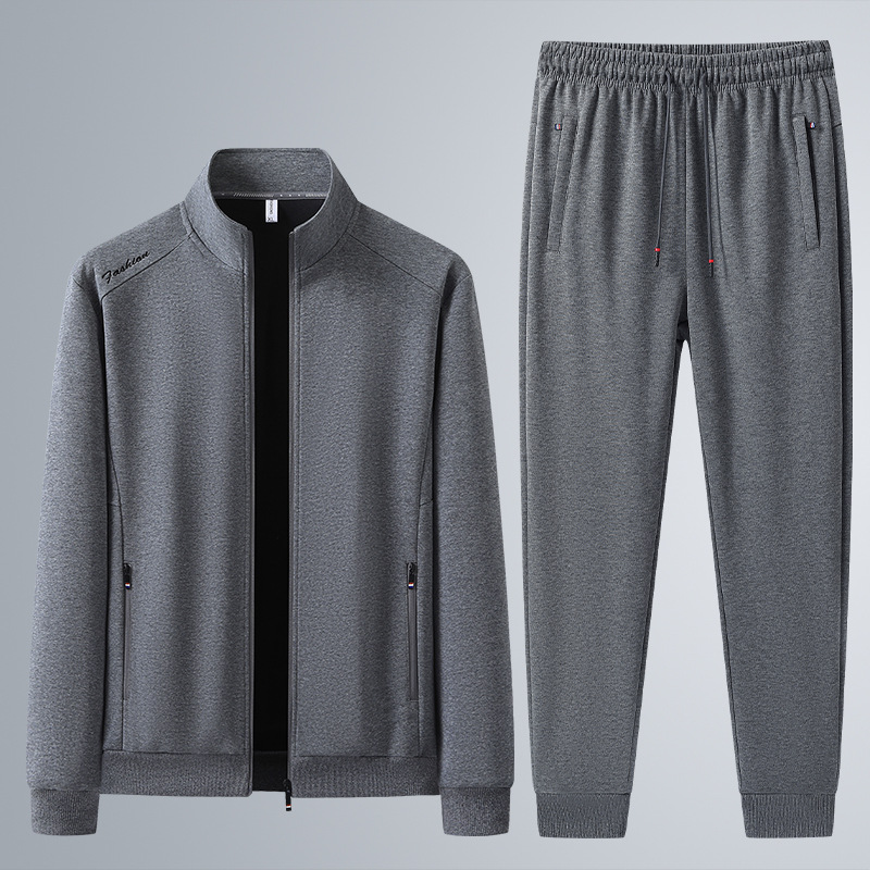 Transfronterizo de tamaño king para hombres de otoño trajes deportivos de tendencia masculinos sueltos y pantalones casuales de dos piezas