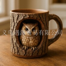 ��ƷHandmade-Raccoon Tree Hollow Mug�ֹ����èͷӥ������