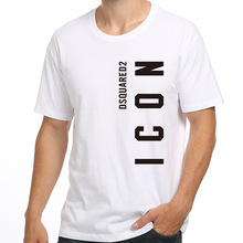 icon潮牌男全棉短袖T恤情侣款9色夏季男士短T恤字母印花半袖跨境