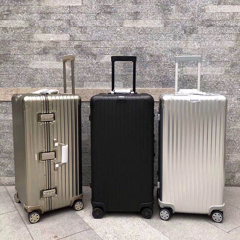 Metal retro universal suitcase for leisure, aluminum-magnesium alloy, 32inch