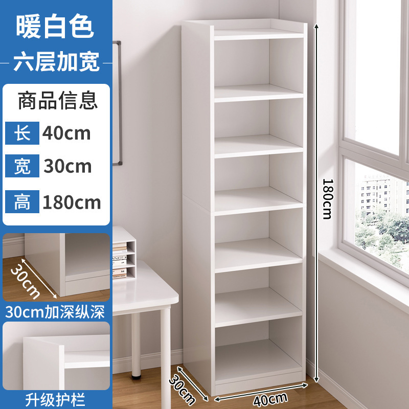 Estantería para sala de estar, estante de almacenamiento simple para el hogar, armario de almacenamiento combinado de pie, librero pequeño para espacios estrechos, almacenamiento de esquina de pared. image 41