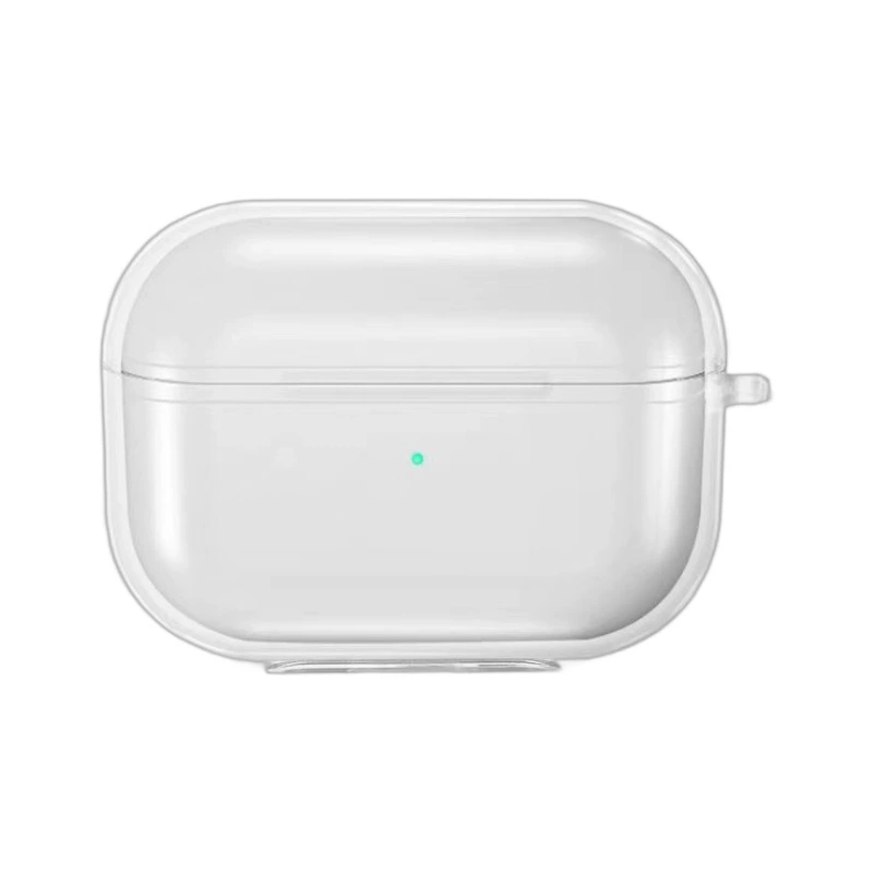 Подходит для прозрачного защитного чехла AirPods PRO2 с кнопкой мягкий чехол AirPodspro2 поколение Apple гарнитура крышка