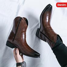 H 24493 Pointed Cowboy Martin Boots ��ͷţ������ѥ�羳��