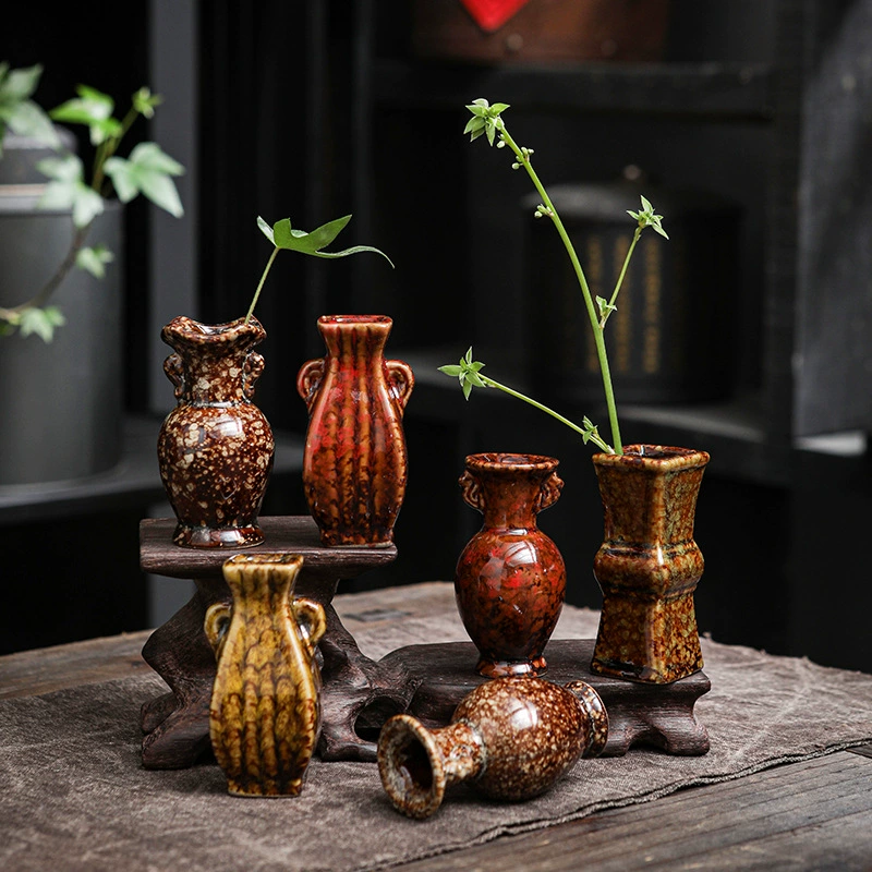 Пепечная керамическая маленькая ваза мини-цветочная вставка креативная гидроника