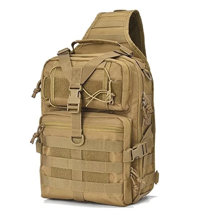 Bolsa de sillín impermeable Oxford tela camuflaje fotografía crossbody bolsa al aire libre hombro táctico bolsa de pecho grande senderismo escalada bolsa