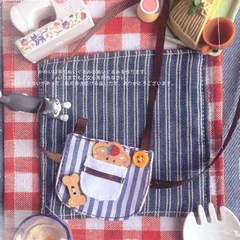 tubibiオリジナル自家製和風昭和風10cmベビー服綿人形クマよだれかけ