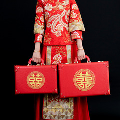 結婚禮金盒定親彩禮錢盒子聘禮盒10萬紅包彩禮箱婚慶用品大全