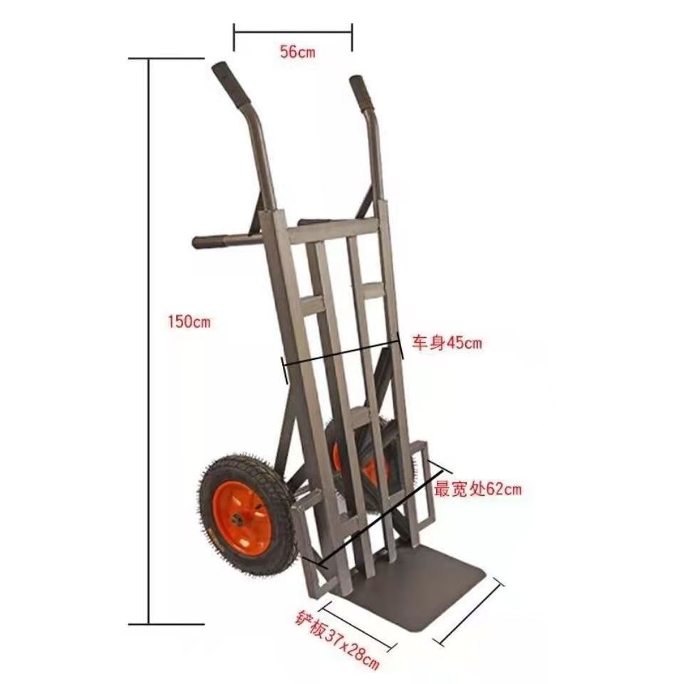 可加工定制载重老虎车150款140款仓库工地拉重货14充气轮实心轮