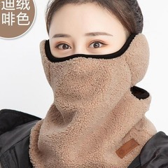 冬の防風マスクの顔全体の女性とベルベットの保温耳保護カバーが首を囲んで冬の電気自動車の防寒自転車マスク男