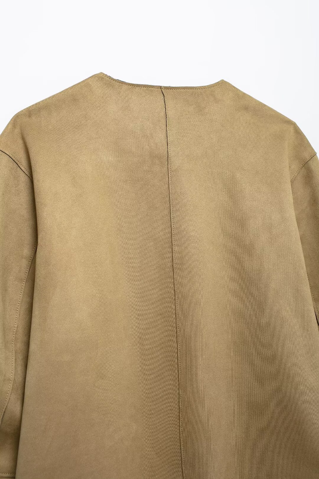 Dámske oblečenie jeseň a zima 2024 nová módna semišová bunda s textúrou_voghion.com