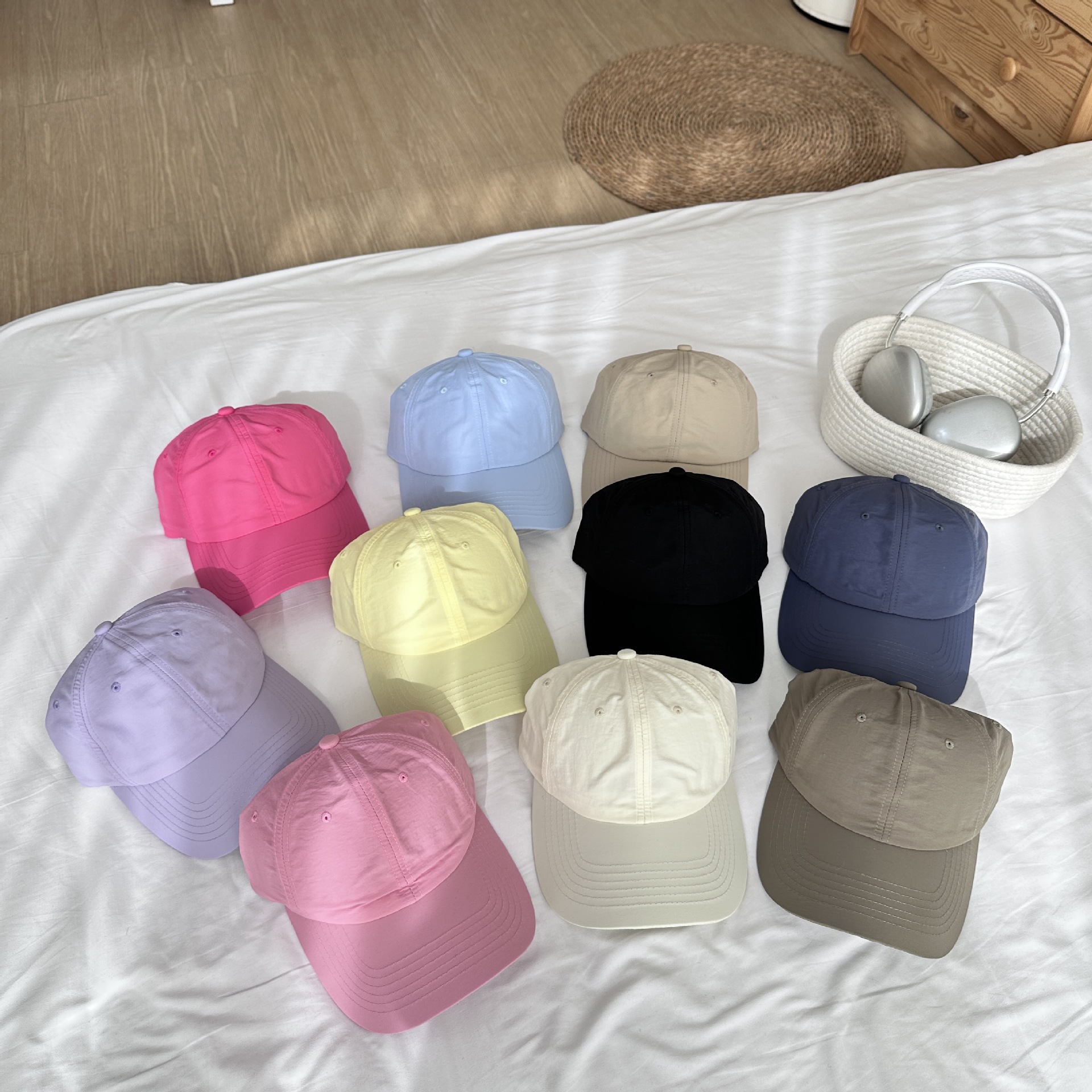 外贸晓玛标刺绣男女同款四季经典时尚百搭棉质卡其布棒球帽简约款