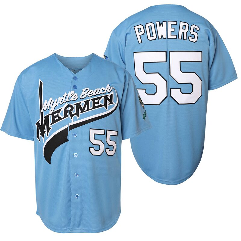 [Embroidered Us Size in Stock] Cross-Border Amazon No. 55 Embroidered Baseball Shirt Powers Movie Baseball Jersey